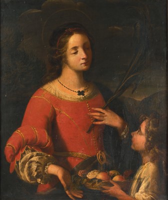 Lot 1140 - Italian School (17th Century) Santa Dorothea...