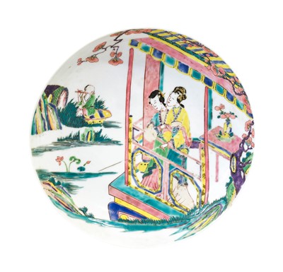 Lot 2 - A Chinese Porcelain "Ladies" Saucer Dish,...