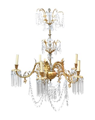 Lot 157 - ~ A Late 19th Century Ormolu and Cut-Glass...