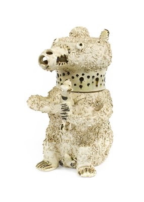 Lot 75 - A Staffordshire Salt-Glaze Stoneware Bear Jug...