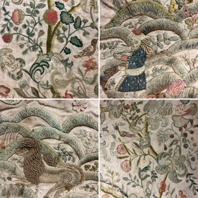 Lot 2020 - Late 19th Century Crewel Work Curtain,...
