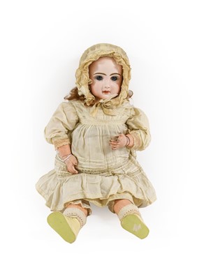 Lot 2093 - *A French Tete Jumeau Bisque Socket Head Bebe...