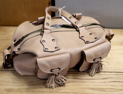 Lot 86 - Small Mulberry Leather Bag in light brown,...