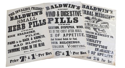 Lot 3166 - Baldwin's Medicine Adverting Posters