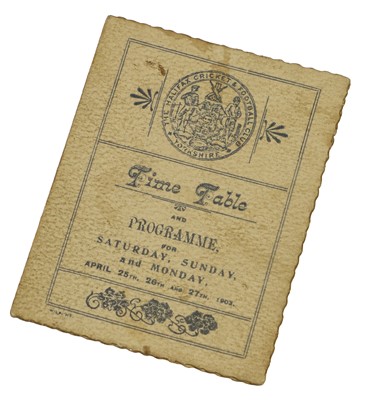 Lot 3023 - Northern Rugby Union Challenger Cup Final Time Table And Programme 1903