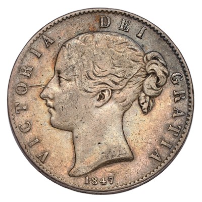 Lot 62 - Victoria, Crown 1847, cinquefoil stops (Bull...