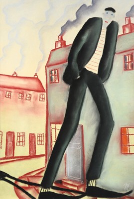Lot 527 - Mackenzie Thorpe (b.1956) "Off Down the Pub"...