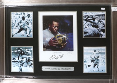 Lot 3065 - Pele Autographed Montage