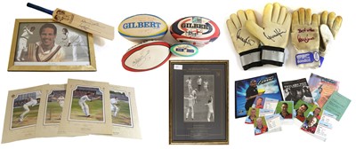 Lot 3009 - Rugby And Cricket Autographed Items