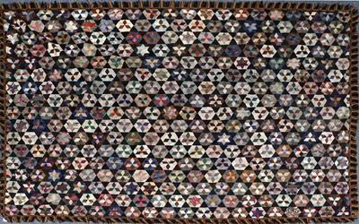 Lot 2039 - Mid 19th Century Decorative Silk Patchwork Bed...