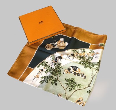 Lot 2180 - Hermes Silk Scarf Le Poitevin Designed by...