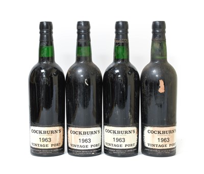 Lot 62 - Cockburn's 1963 Vintage Port (four bottles)