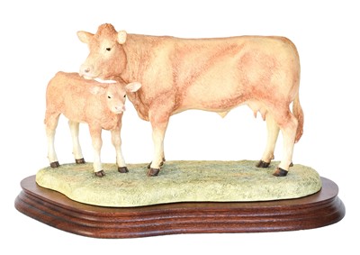 Lot 120 - Border Fine Arts 'Blonde D'Aquitaine Cow and...