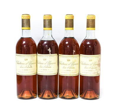 Lot 12 - Château d'Yquem, Lur-Saluces 1965 (four bottles)