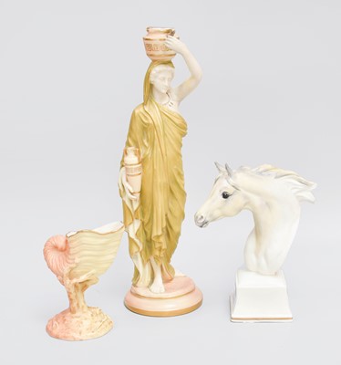 Lot 280 - A Royal Worcester Blush Ivory Figure of a...
