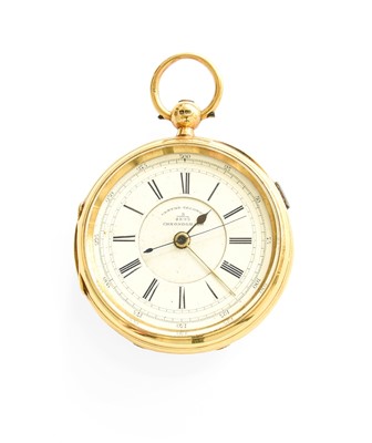 Lot 35 - An 18 Carat Gold Open Faced Chronograph Pocket...