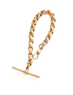Lot 40 - A Trace Link Bracelet, of faceted form, with...
