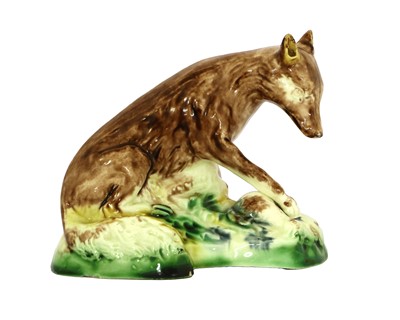 Lot 54 - A Ralph Wood Creamware Model of a Fox, circa...