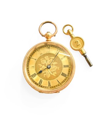 Lot 34 - A Lady's 18 Carat Gold Fob Watch, case stamped...