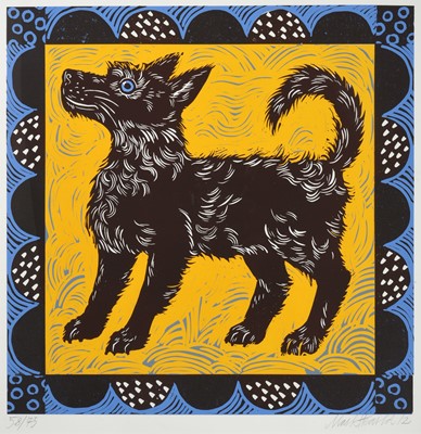 Lot 644 - Mark Hearld (b.1974) The artist's dog Signed...