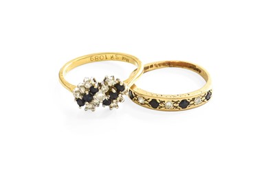 Lot 49 - A Sapphire and Diamond Cluster Ring, formed of...