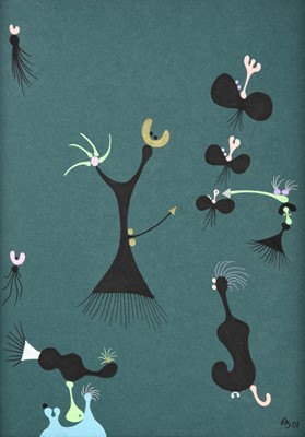 Lot 658 - Desmond Morris FLS (b.1921) Abstract Initalled...