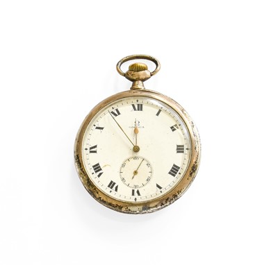 Lot 59 - An Omega Silver Pocket Watch
