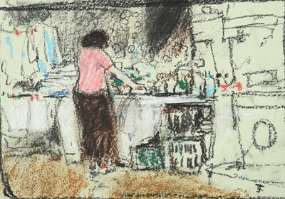 Lot 595 - Tom Coates NEAC (1941-2023) “Ironing Room”...