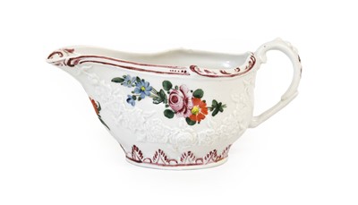 Lot 39 - An English Hard Paste Porcelain Sauceboat,...