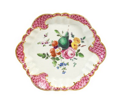 Lot 16 - A Worcester Porcelain Teapot Stand, circa 1770,...