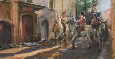 Lot 584 - Pat Maclaurin (1933-2022) “Camargue Ponies”...