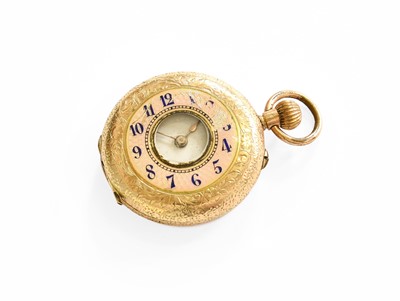 Lot 65 - A Lady's Fob Watch, case stamped, 14k