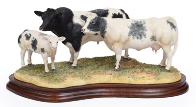 Lot 114 - Border Fine Arts 'Belgian Blue Family Group',...