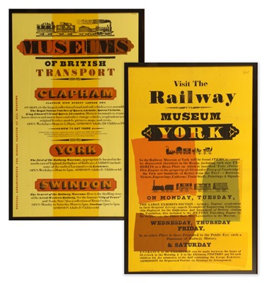 Lot 588 - Two Colour Railway Posters: MUSEUMS OF BRITISH...