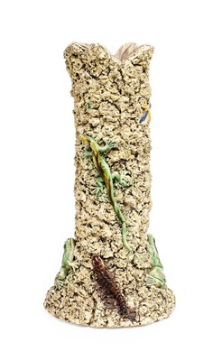 Lot 93 - A Palissy Ware Vase, late 19th century,...