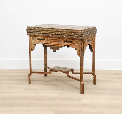 Lot 626 - A Damascus Mother-of-Pearl, Bone-Inlaid and...