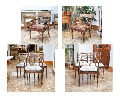 Lot 630 - A Pair of George IV Carved Mahogany Armchairs,...