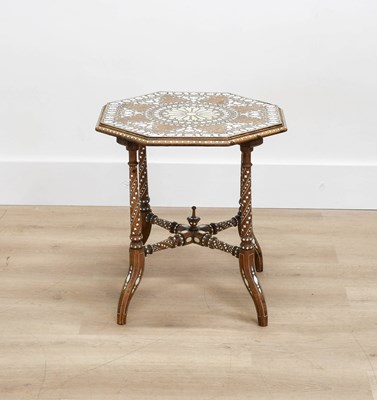 Lot 632 - An Anglo-Indian Rosewood and Bone-Inlaid...