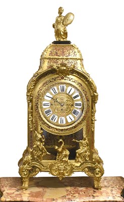 Lot 635 - A Louis XV Style "Boulle" Chiming Bracket...