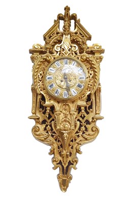 Lot 638 - A Gilt Bronze Gothic Style Striking Cartel...