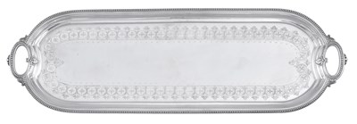 Lot 624 - A Victorian Silver Plate Tray