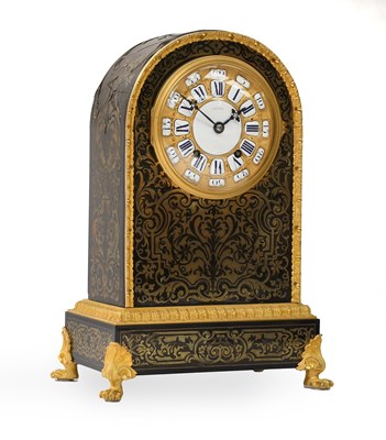 Lot 422 - A "Boulle" Striking Mantel Clock, signed Grohe,...