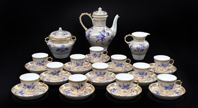 Lot 980 - A Sèvres-Style Porcelain Coffee Set, ground...