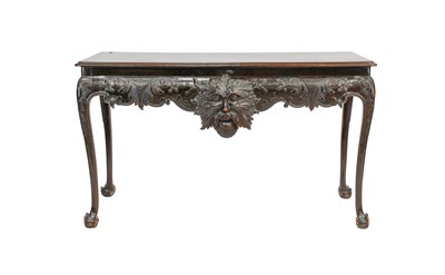 Lot 675 - A Carved Mahogany Side Table, in George IV...