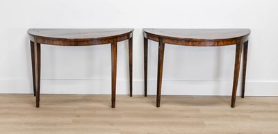 Lot 681 - A Pair of George III-Style Burr Yewwood and...