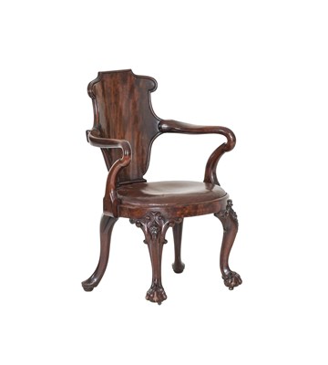 Lot 680 - A George II-Style Carved Mahogany Library...
