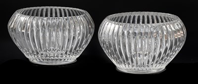 Lot 647 - A Pair of Cut-Glass Bowls, 20th century, of...