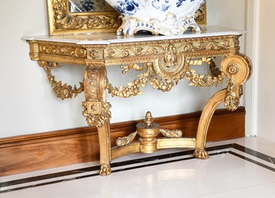 Lot 696 - A North European Carved Giltwood and Gesso...