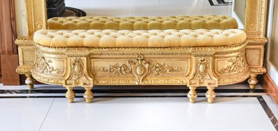 Lot 698 - A Gilt and Gesso Jardiniere, late 19th century,...