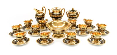 Lot 700 - A Paris Porcelain Part Coffee Service, 19th...